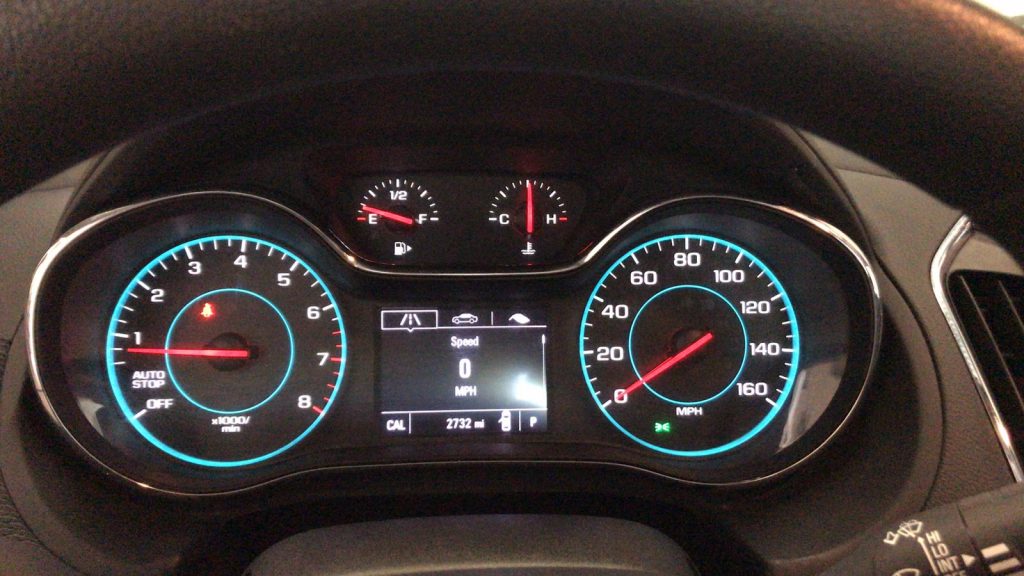 the mileage on our 2017 salvage Chevrolet Cruze