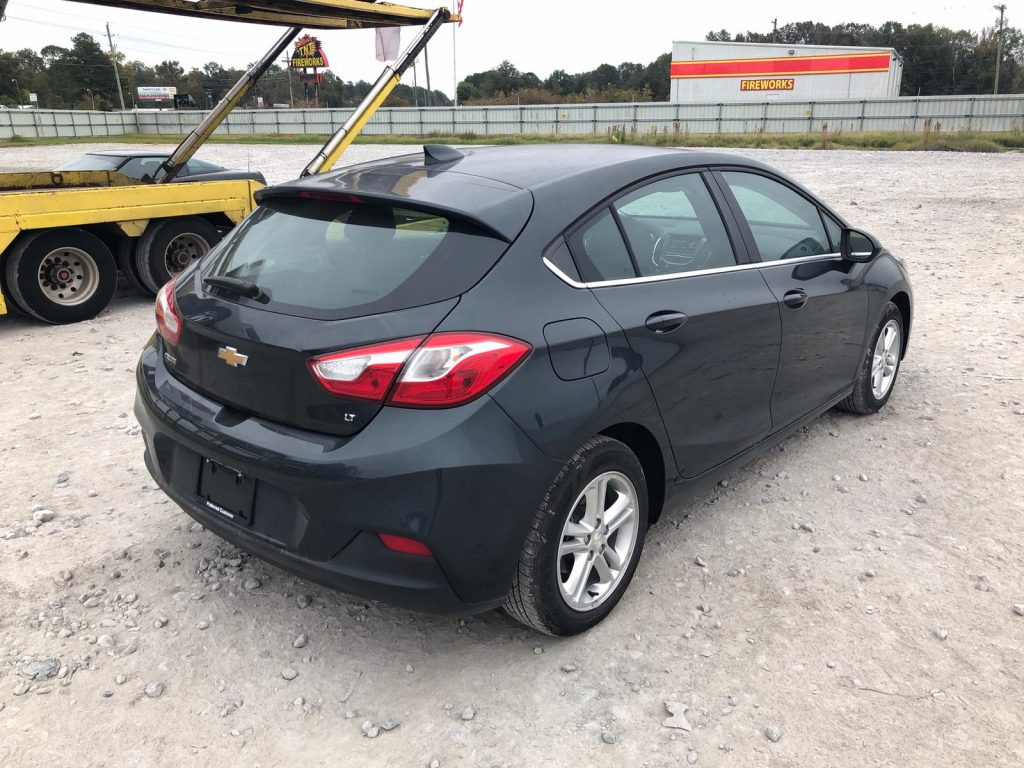 2017 salvage Chevrolet Cruze from the rear