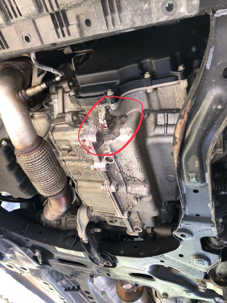 busted oil gasket from our 2017 salvage Chevrolet Cruze